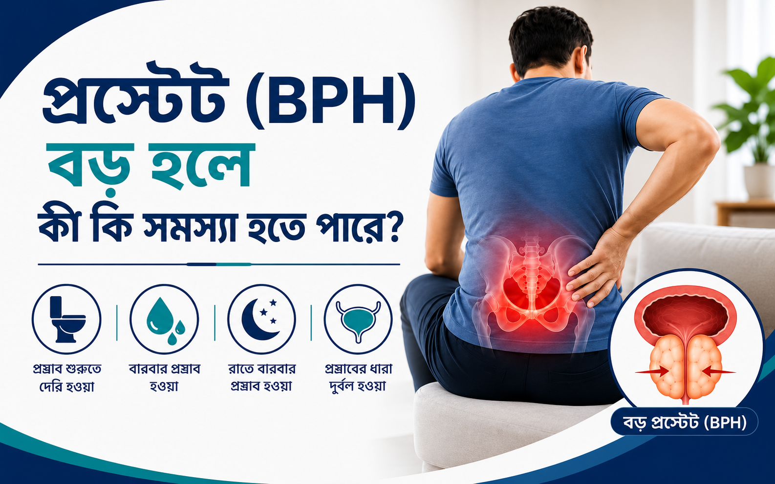 প্রস্টেট (BPH) বড় হলে কী কী সমস্যা হতে পারে?
