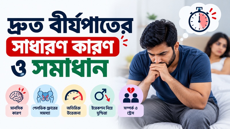 দ্রুত বীর্যপাতের সাধারণ কারণ ও সমাধান