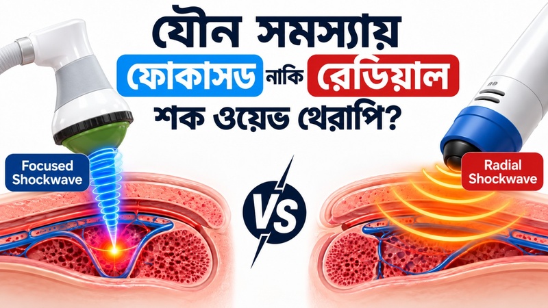উত্থান সমস্যায় Focused আর Radial Shockwave—দুটো কি একই?
